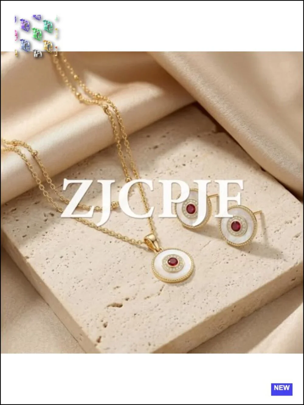 14K Gold Filled Dainty Layered Necklace Set with Zircon Pendant